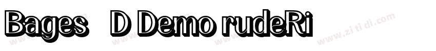 Bages 3D Demo rudeRi字体转换